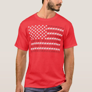 snow leopard 4th of July Paw Print T-Shirt