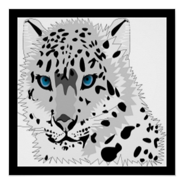 SNOW LEOPARD ANIMAL POSTER (Front)