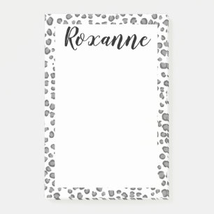 Snow Leopard Animal Print CUSTOMIZE IT Notepad