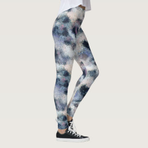Snow Leopard Animal Print Skin Pattern   Leggings