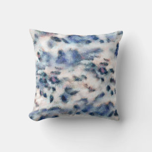 Snow Leopard Animal Print Skin Pattern Throw Pill Cushion