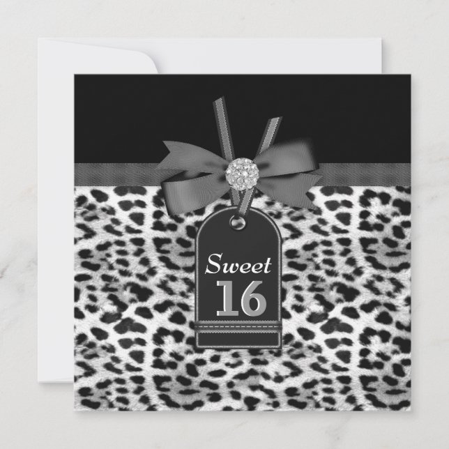 Snow Leopard Birthday Party Invitation (Front)