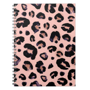 Snow Leopard black grey beige seamless background. Notebook