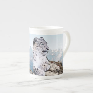 Snow Leopard Bone China Mug
