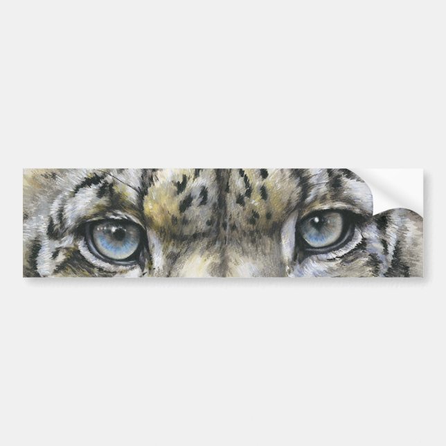 Snow Leopard Bumper Sticker (Front)