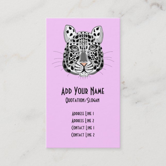Snow Leopard Business Card (Front)