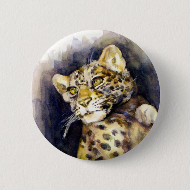 Snow Leopard  Button (Front)