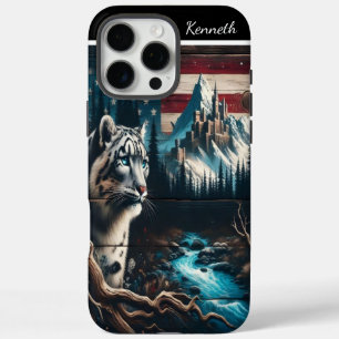 Snow Leopard by the Creek iPhone 16 Pro Max Case