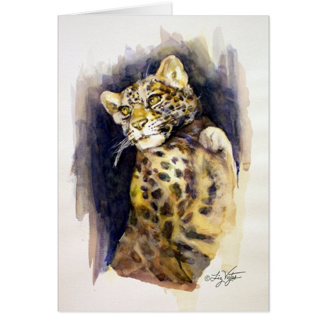 Snow Leopard Card (Front)