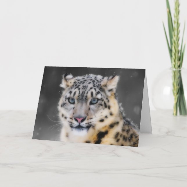 Snow Leopard Card (Front)
