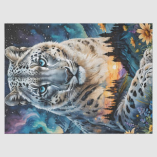 Snow Leopard Castle Moon, Aurora borealis Tissue Paper