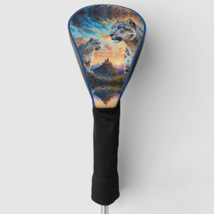 Snow Leopard Castle Sunrise reflection Golf Head Cover