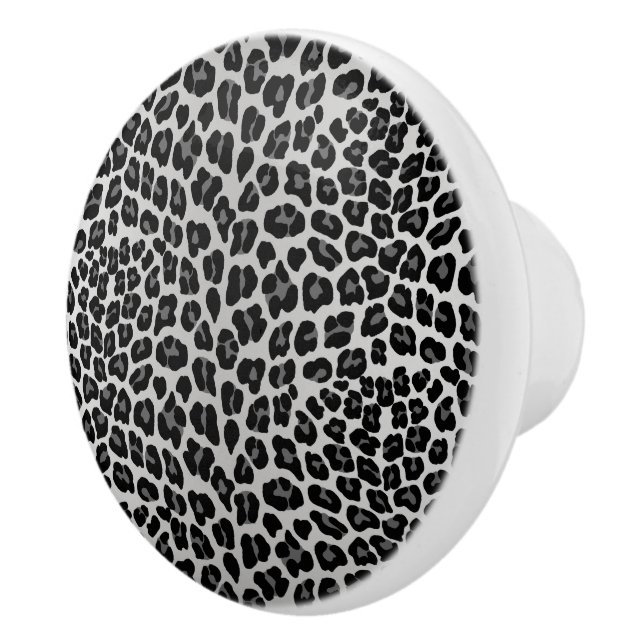 Snow leopard ceramic knob (Right)