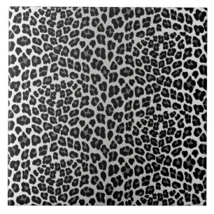 Snow leopard ceramic tile
