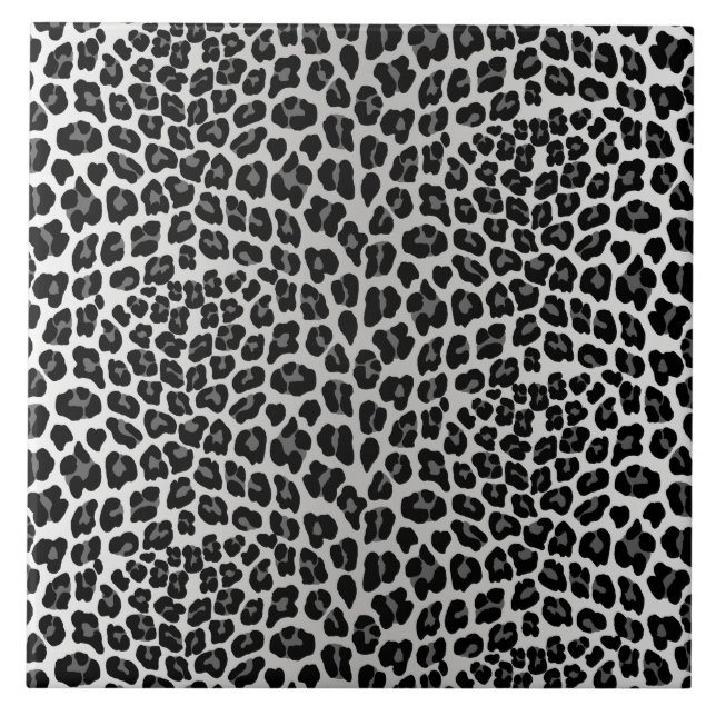 Snow leopard ceramic tile (Front)