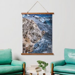 SNOW LEOPARD CLOUD WALKER HANGING TAPESTRY