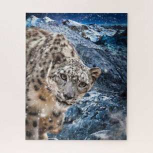 SNOW LEOPARD CLOUD WALKER JIGSAW PUZZLE