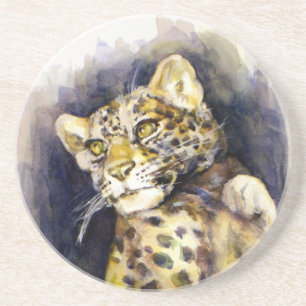 Snow Leopard Coaster