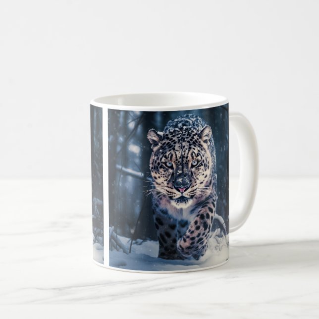 Snow Leopard Coffee Mug (Front Right)