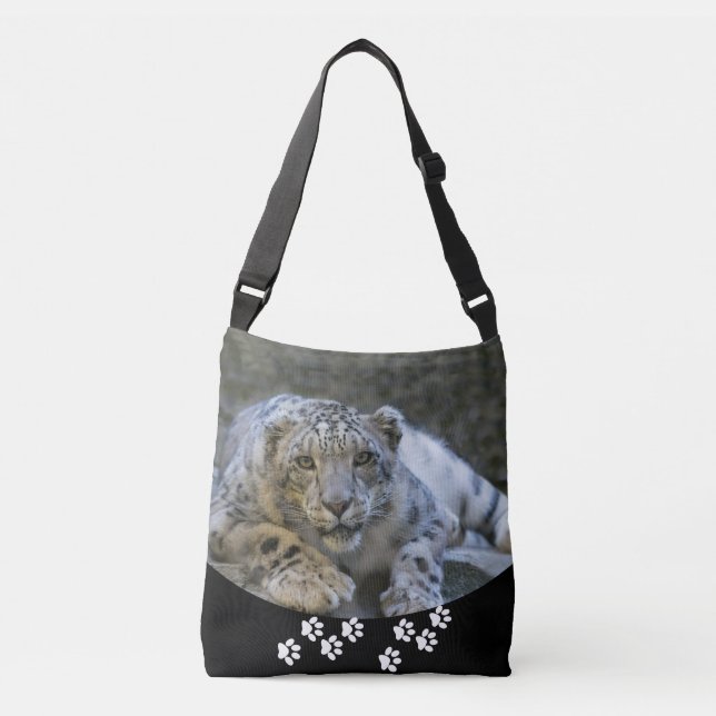 SNOW LEOPARD CROSSBODY BAG (Front)