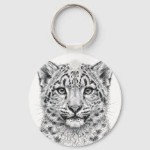 Snow Leopard Cub Keychain