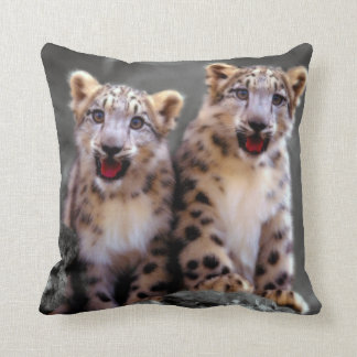 Snow Leopard Cubs Cushion