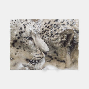 Snow Leopard Cuddle Fleece Blanket