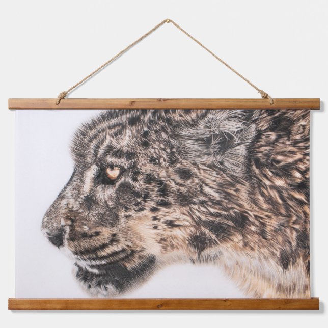 Snow leopard design wall art tapestries (Front)