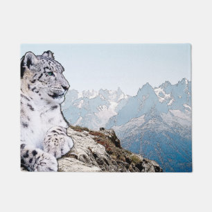 Snow Leopard Doormat