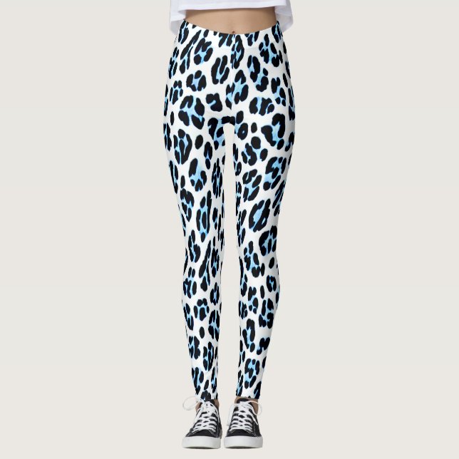 Snow Leopard Elegance Leggings (Front)