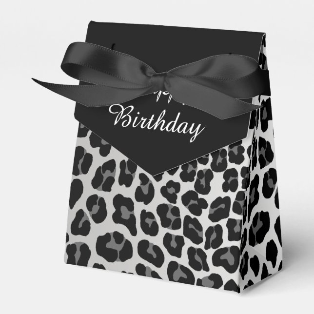 Snow leopard favour box (Front Side)