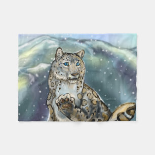 Snow Leopard Fleece Blanket