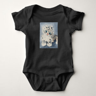 Snow Leopard for a baby Bodysuit