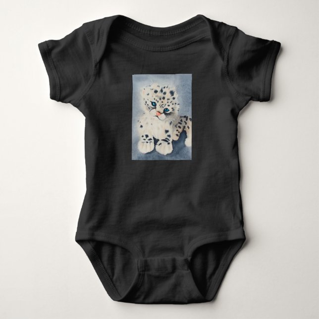 Snow Leopard for a baby Bodysuit (Front)