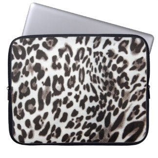 Snow Leopard Fur Laptop Sleeve
