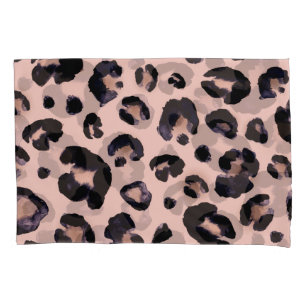 Snow Leopard, Hand Drawn Texture. Pillowcase