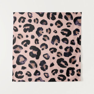 Snow Leopard, Hand Drawn Texture. Tapestry