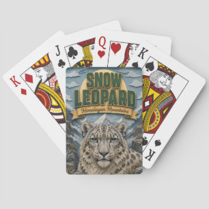 Snow Leopard Himalayan Mountains POPCUT Playing Cards