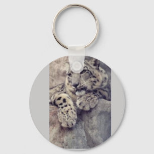 Snow Leopard Key Ring