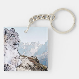 Snow Leopard Key Ring