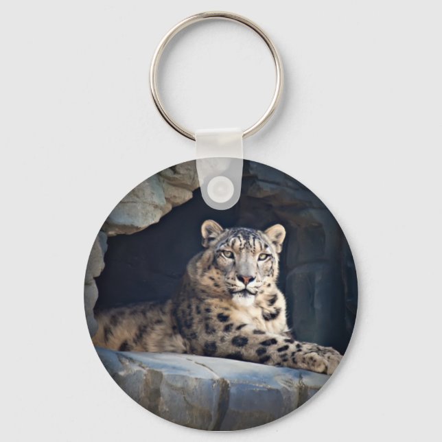Snow Leopard Key Ring (Front)