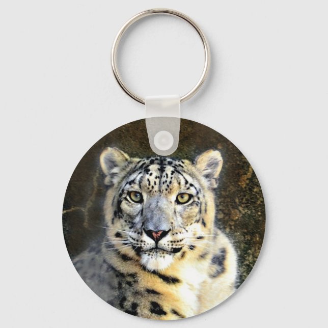 Snow Leopard Key Ring (Front)
