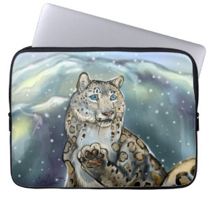 Snow Leopard Laptop Sleeve