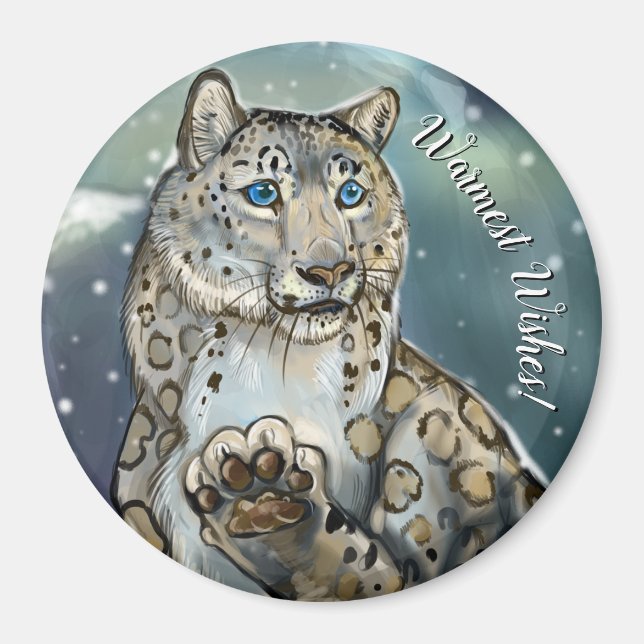 Snow Leopard Magnet (Front)