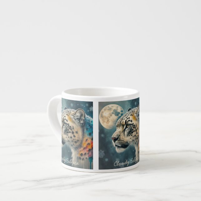 Snow Leopard Moon Speciality Mug (Front Left)