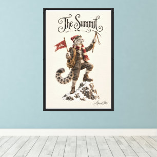 Snow Leopard Mountaineer Canvas Print
