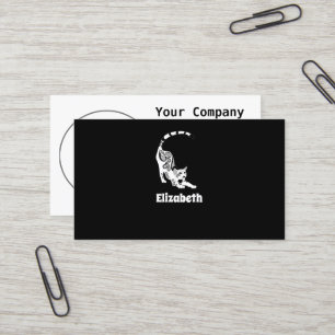 Snow Leopard Paisley Bengal Cat Yoga Stretching Business Card