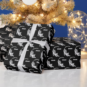 Snow Leopard Paisley Bengal Cat Yoga Stretching Wrapping Paper