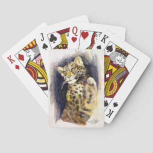 Snow Leopard Playing Cards