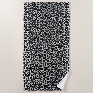 Snow leopard print beach towel